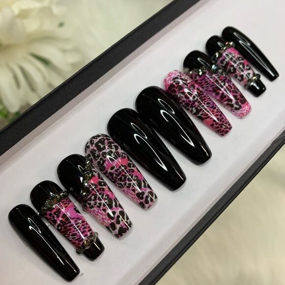 Animal Print Nails | High Quality Nails | Handmade Nails | Custom Press on Nails - Picture 1 of 10